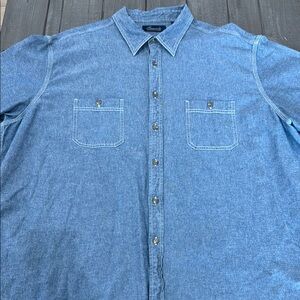 Roundtree and Yorke Blue Denim Men's Shirt